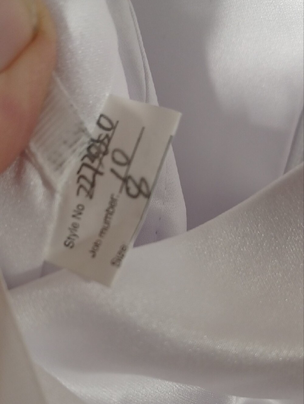 White and Bright Blue V-Neck Puff Sleeve Belted Dress - Picture 3 of 7